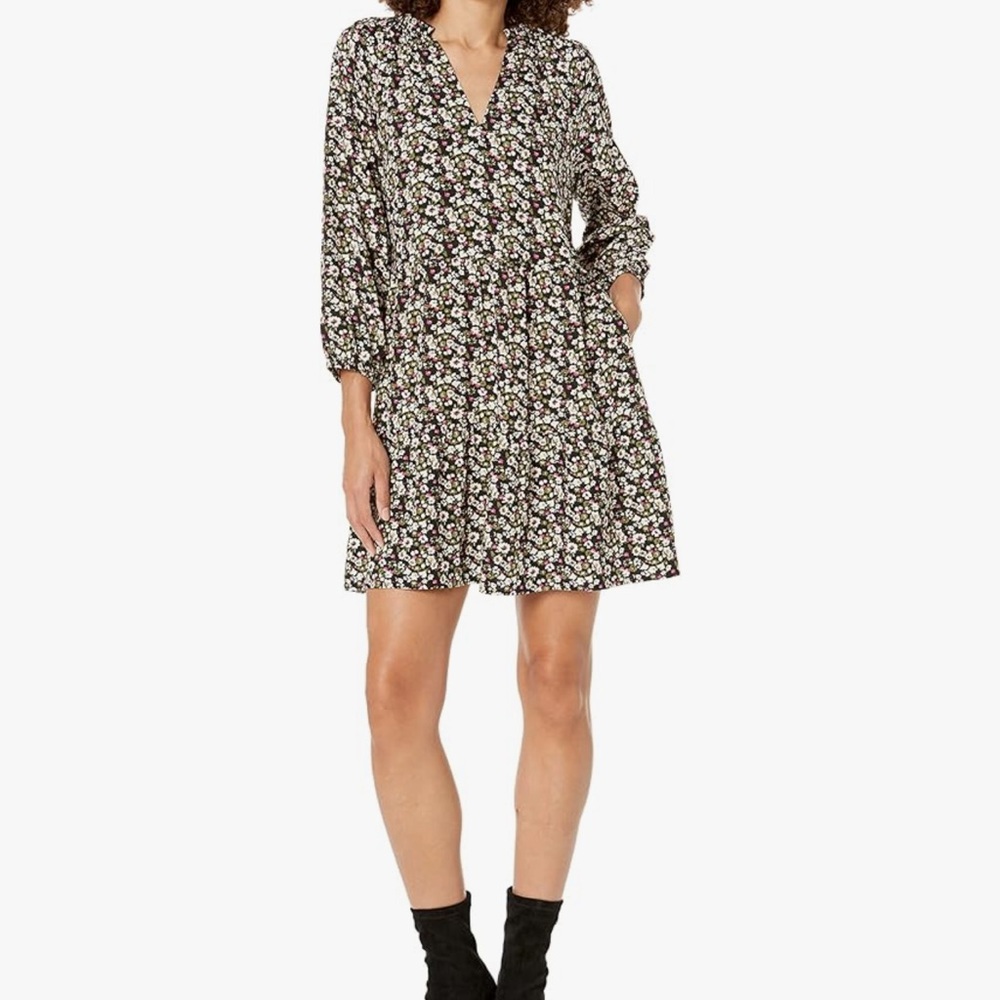 Elegant Floral Long Sleeve Dress